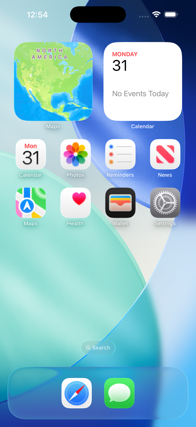 Home Screen widget showing the next-sweep countdown beside a small map of the parked block.